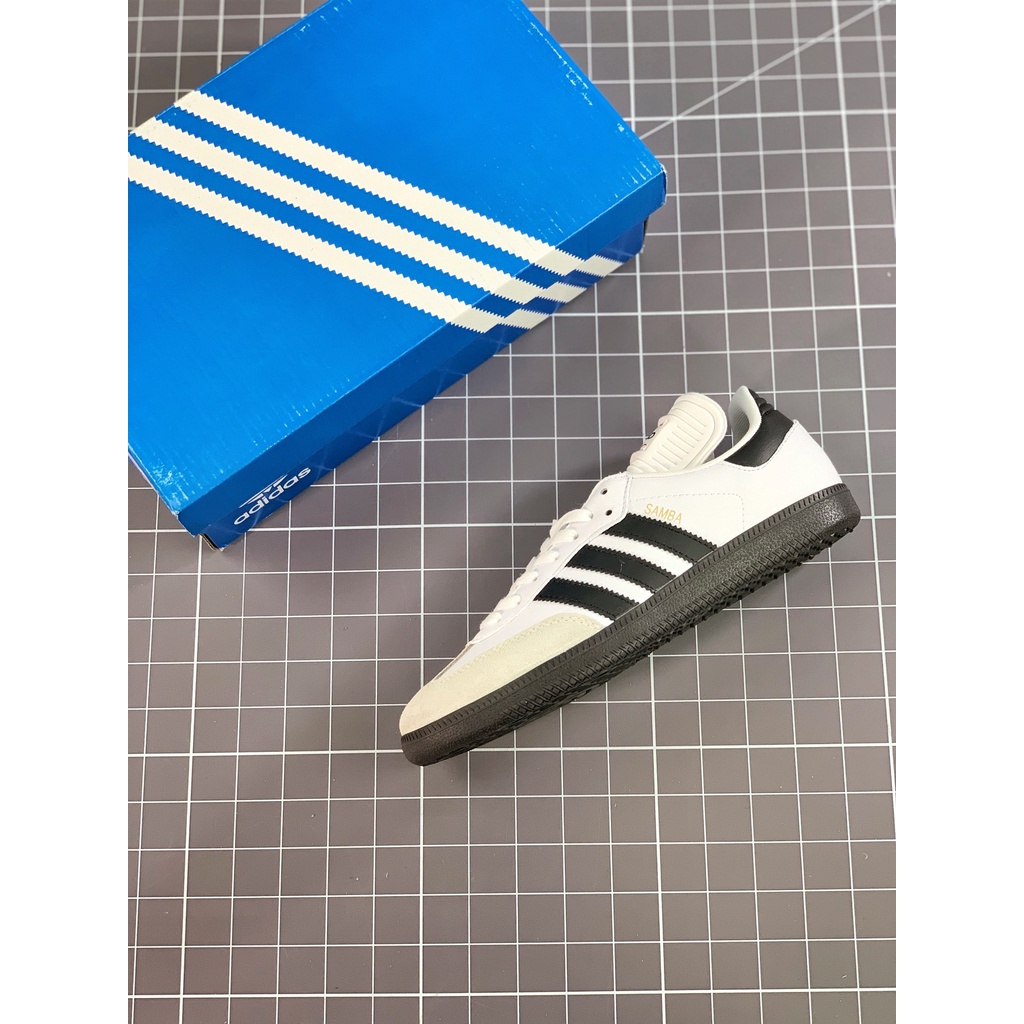 Giày Thể Thao adidas Samba VEGAN Màu Đen / Xám / Trắng Cao Cấp Thời Trang 772109 36-45