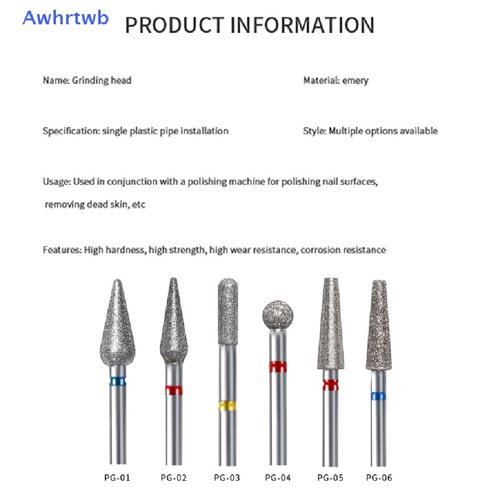 Mũi Khoan Kim Cương Awhrtwb Làm Sạch Da Chết Móng Tay Mới