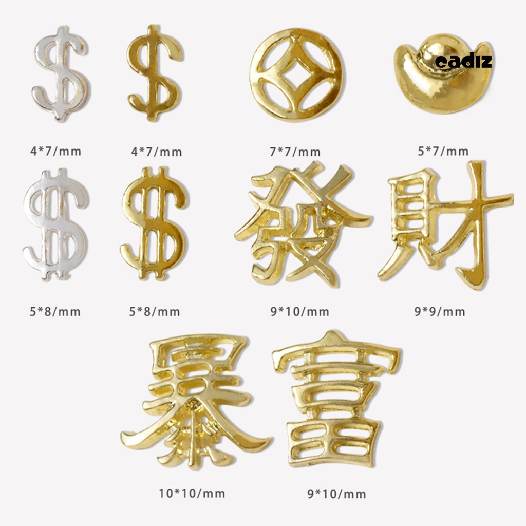 Set 20 Phụ Kiện Đá Trang Trí Móng Tay Nghệ Thuật Bằng Hợp Kim DIY