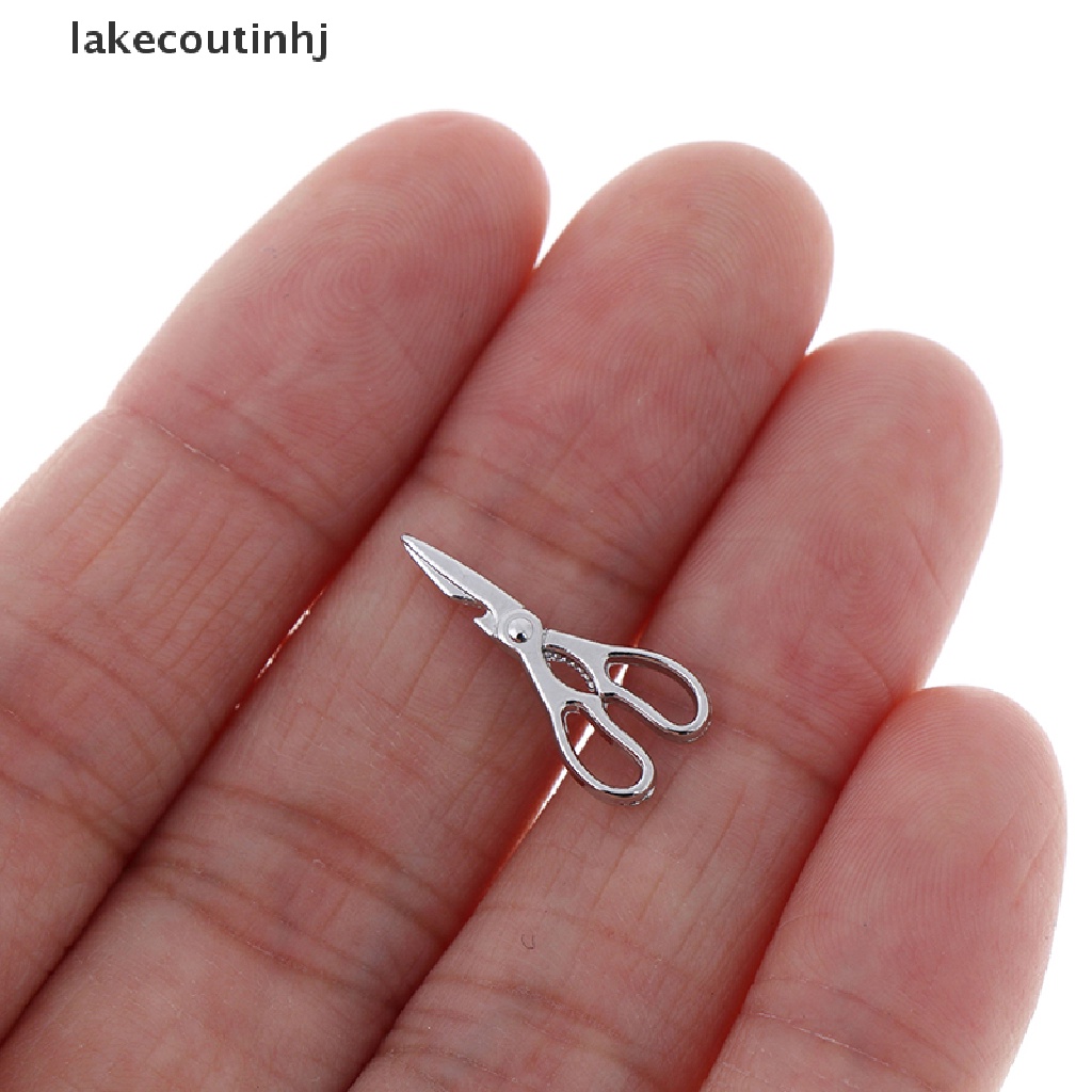 Lakecou Mô Hình Cây Kéo Cắt Tóc mini Trang Trí Nhà Búp Bê