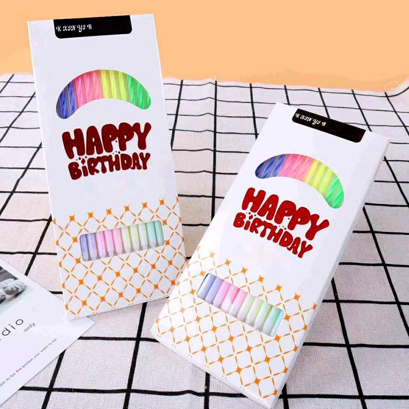 Nến Sinh Nhật Màu Sắc Cầu Vồng Dùng Để Trang Trí Bánh