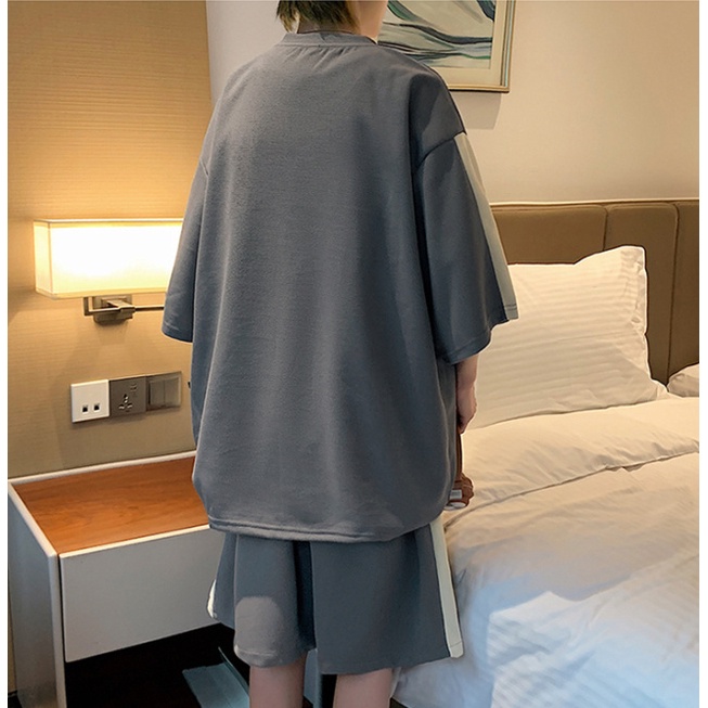 Set Áo Thun Tay Ngắn Dáng Rộng + Quần Short Thời Trang Mùa Hè 2022 Mới Cho Nam