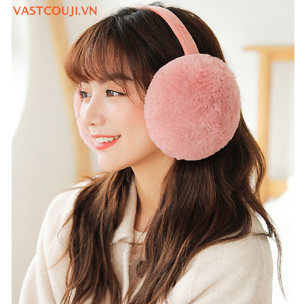Chụp Tai Giữ Ấm Bằng Vải Bông Dễ Thương Thoải Mái Thời Trang Thu Đông