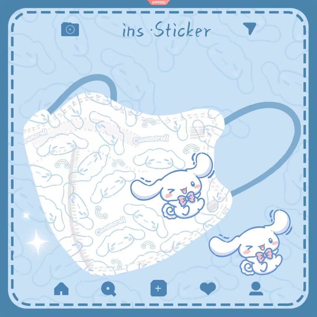 Khẩu Trang 4D Keroppi In Họa Tiết Hoạt Hình Dễ Thương Dùng Một Lần