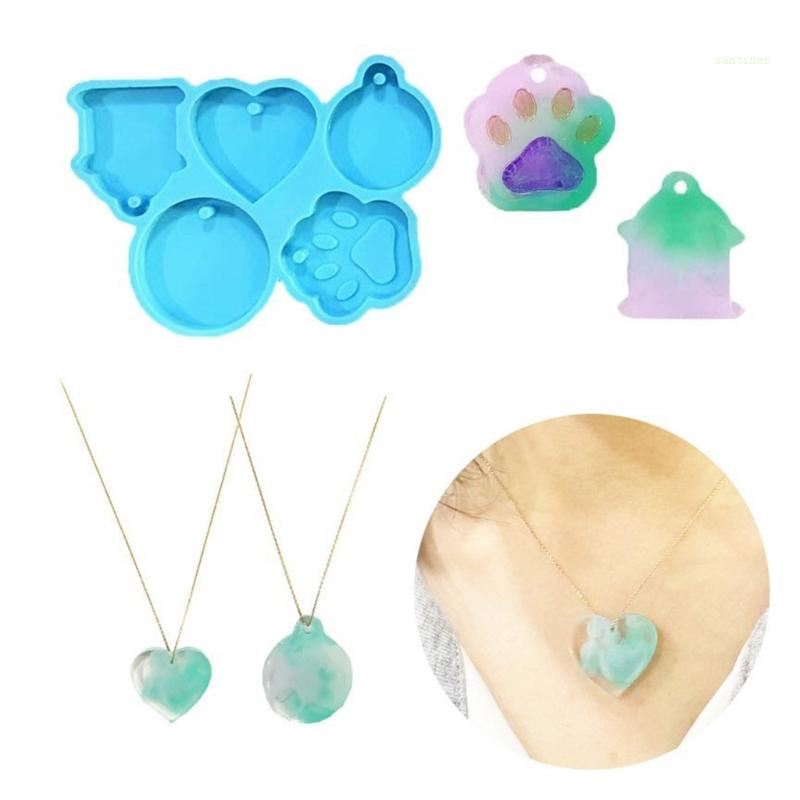 Khuôn Làm Móc Khóa Hình Dấu Chân Chó / Mèo Đáng Yêu