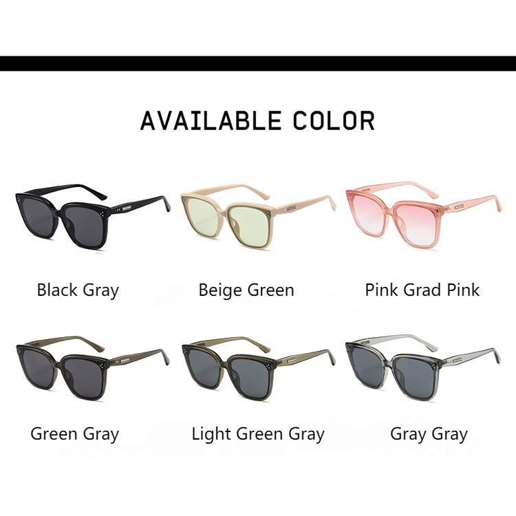 Kính Mát Gọng Vuông Lớn Phong Cách Hàn Quốc Cổ Điển Dành Cho Cả Nam Và Nữ