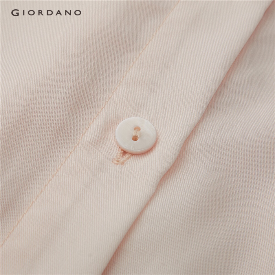 GIORDANO WOMEN Single pocket short sleeve tencel shirt 05343471