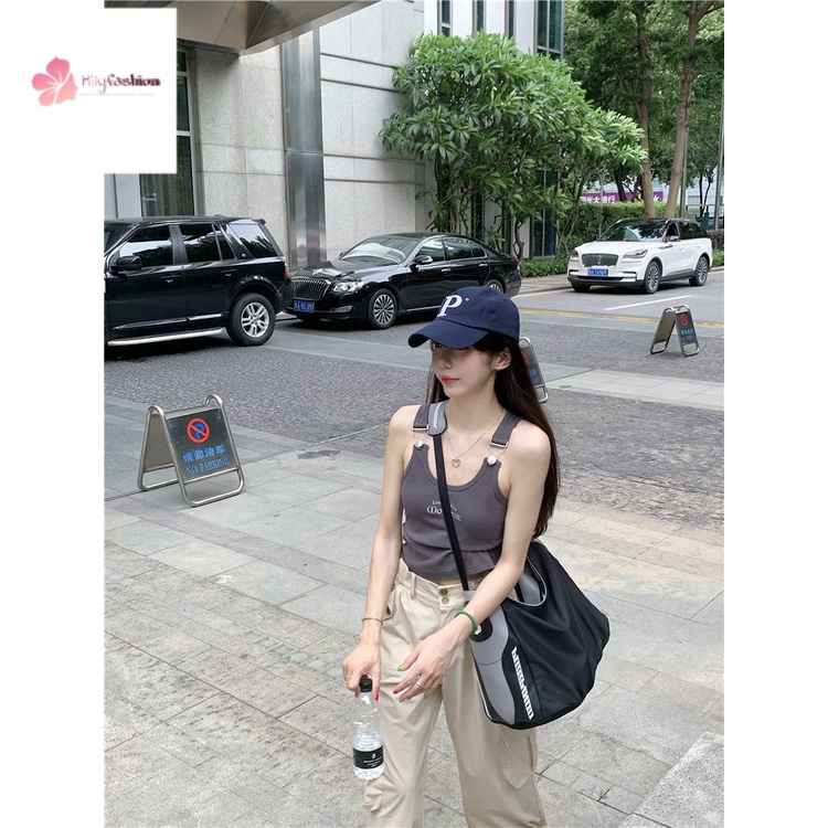 Áo Hai Dây Mỏng Vừa Vặn Mùa Hè Thêu Chữ Phong Cách Mỹ Thiết Kế Mới Cho Nữ