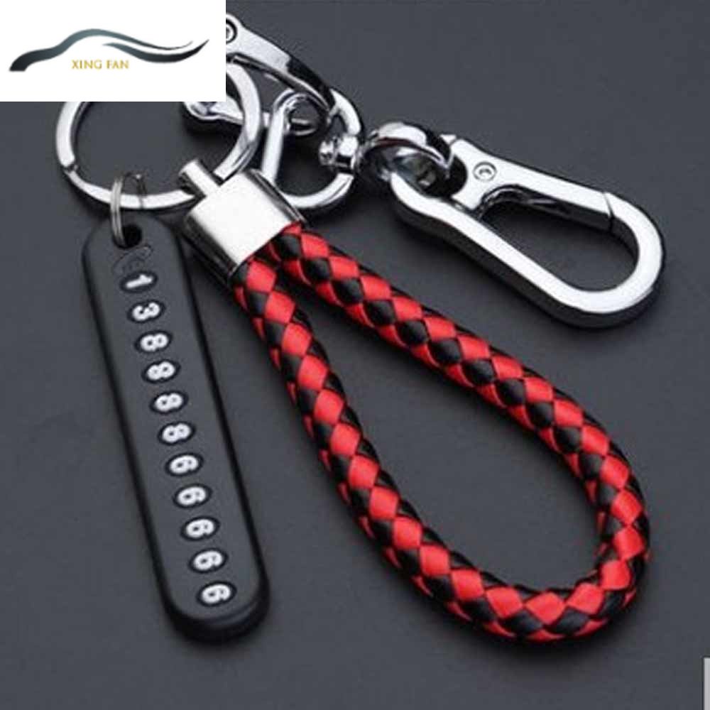 Chất lượng cao móc khóa thời trang hàn quốc anti-lost biển số điện thoại ô tô xe máy móc khóa mặt dây chuyền chìa khóa chìa khóa chìa khóa