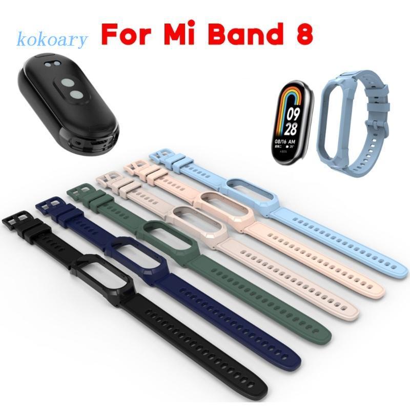 Dây Đeo Thay Thế Chất Liệu Silicon Màu Trơn Cho Mi Band 8