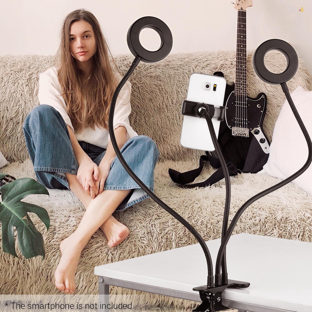 ANDOER Đèn Led USB Mini 3.5 Inch Dạng Kẹp Linh Hoạt Có Thể Điều Chỉnh Độ Sáng Với Giá Đỡ Điện Thoại / Quay Video Trực Tuyến