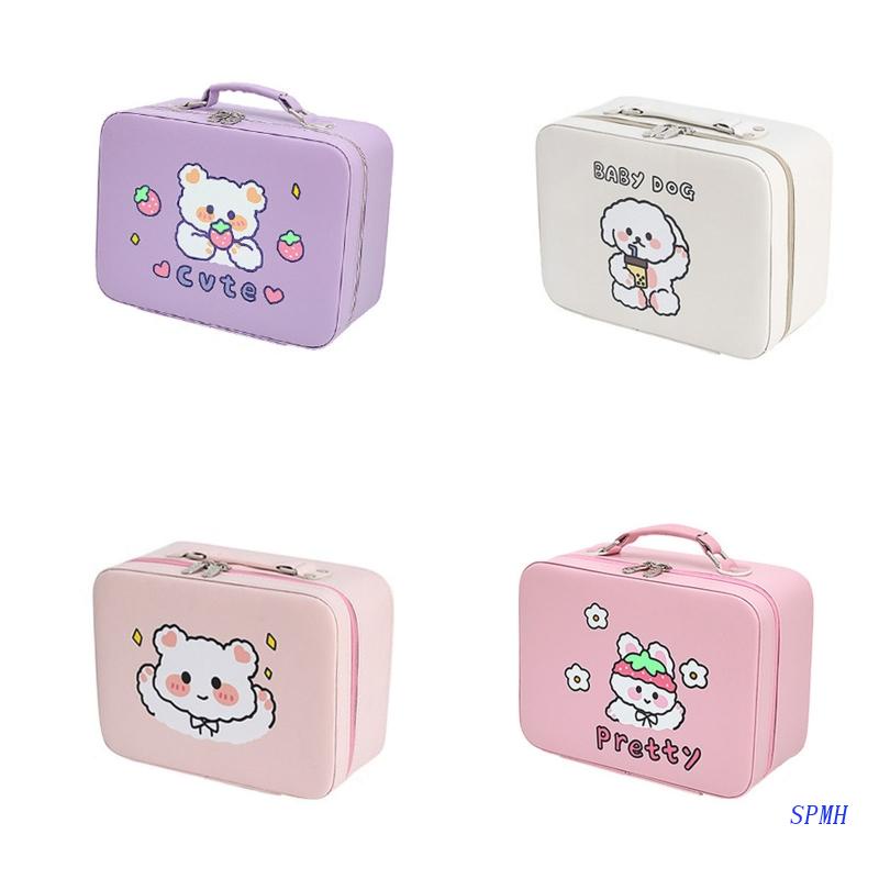 Túi Đựng Mỹ Phẩm Đa Năng Cỡ Lớn In Họa Tiết Hoạt Hình Xinh Xắn Dành Cho Nữ