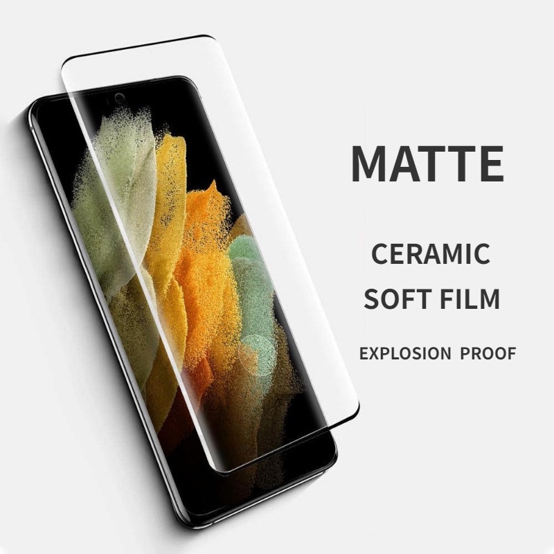 Kính cường lực dẻo Chống Vân Tay - Full Màn Cho Samsung Galaxy S8 S9 S10 S20 Plus S20 S21 S22 S23 Ultra Note 8 9 10 Plus Note 20 Ultra