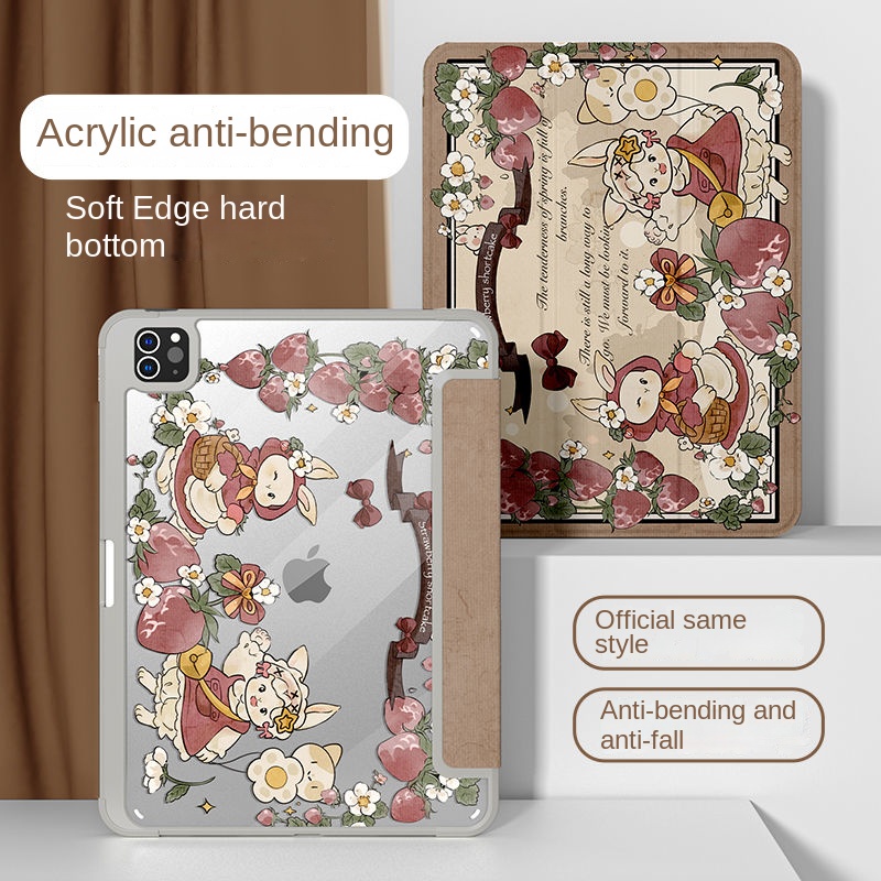Ốp Máy Tính Bảng Bằng acrylic Hình Thỏ Cho iPad Air 4 Gen10 gen9 Air4 5 10.9 gen9 gen8 gen7 10.2Air1 / 2 9.7 Mini 4 5 Pro12.9