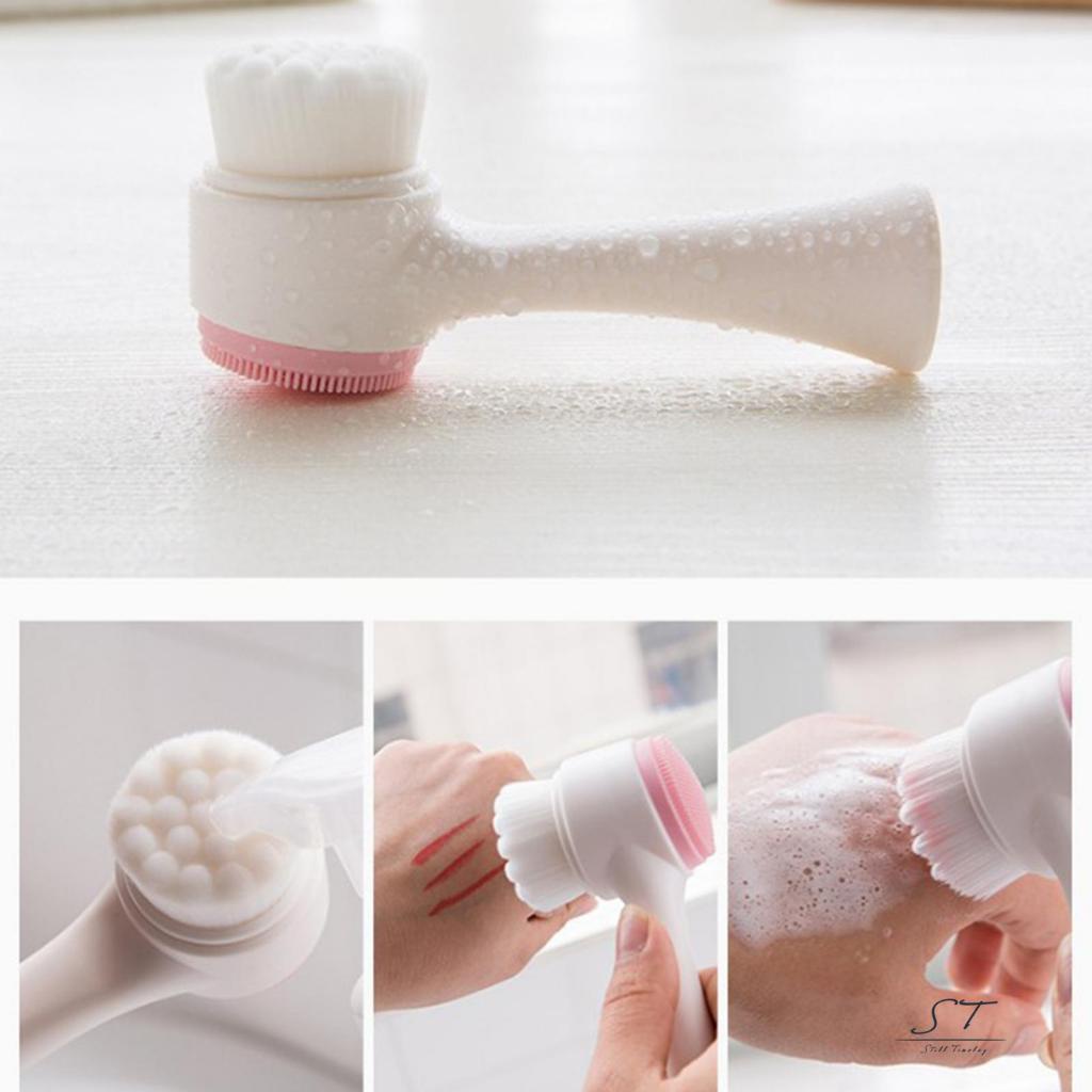 Cọ Rửa Mặt 2 Trong 1 Với Lông Cọ Mềm Mại Chăm Sóc Da CY03