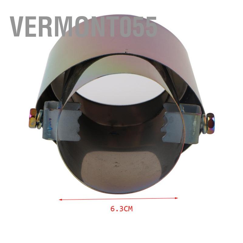 Vermont055 Ống Xả Ô Tô Đầu Thép Không Gỉ Chống Đa Năng Đuôi Họng Cho 5.3Cm Đến 3.8Cm