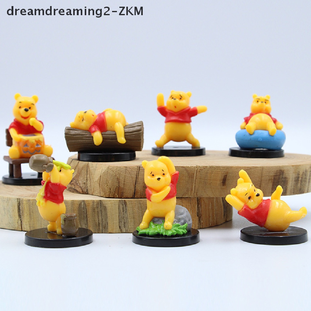 DISNEY Set 7 Mô Hình Nhân Vật Hoạt Hình Winnie The Pooh Bằng PVC