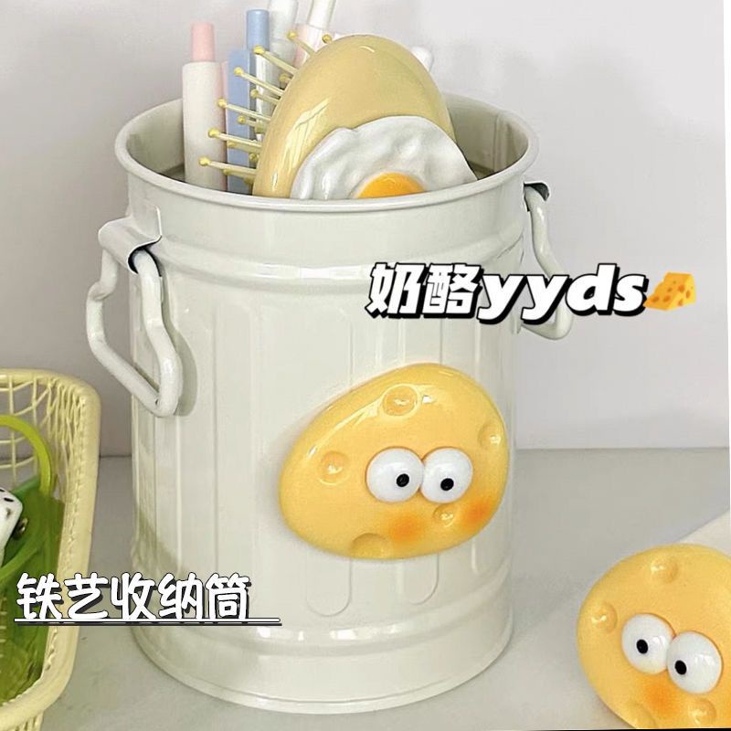 Hộp Đựng Bút Hình Phô Mai Dễ Thương Đơn Giản Phong Cách Retro Mỹ Giá Đỡ