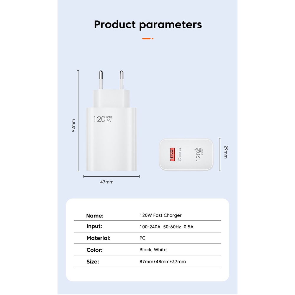 Dây Cáp Sạc Nhanh 120W 6A Type C Cho Điện Thoại