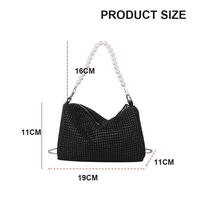 MISCHA Túi Đeo Chéo Đính Ngọc Trai Thời Trang Cho Nữ