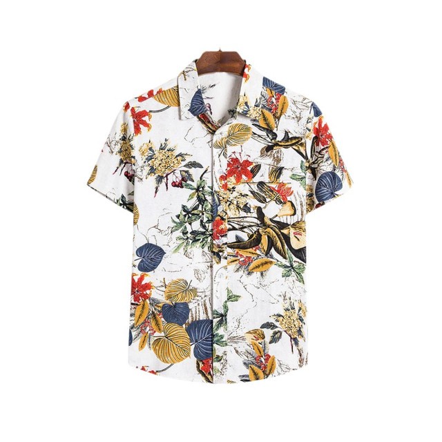 Áo Sơ Mi Nam Oversized Kanye Harajuku Hawaiian Y2k Totoro Medieval Giảm Giá