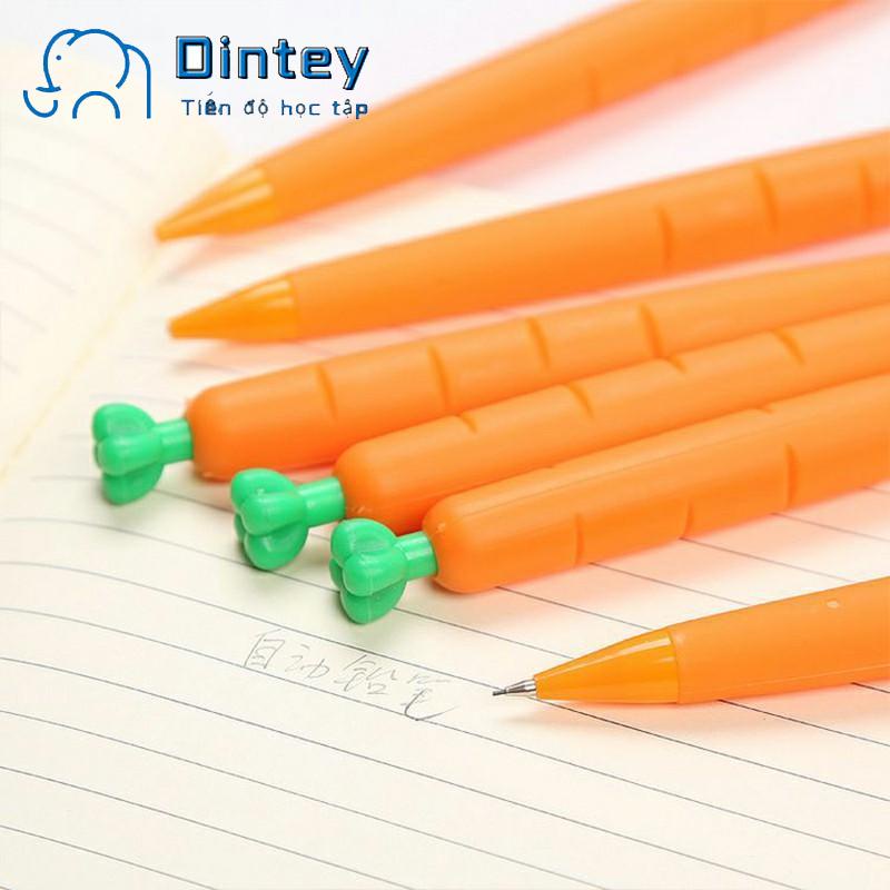 ✍1 Bút Chì Bấm Hình Củ Cà Rốt Dễ Thương, Bút chì bấm 0.7mm 1 cái