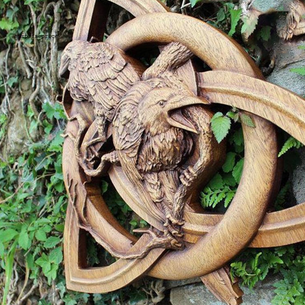 Mô Hình Con Quạ Bằng Nhựa Resin Tinh Tế Dùng Trang Trí Sân Vườn