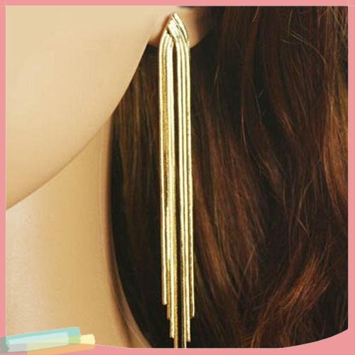 Đôi Khuyên Tai HìNh RắN DàI PhốI Tua Rua ThờI Trang Cho Nữ