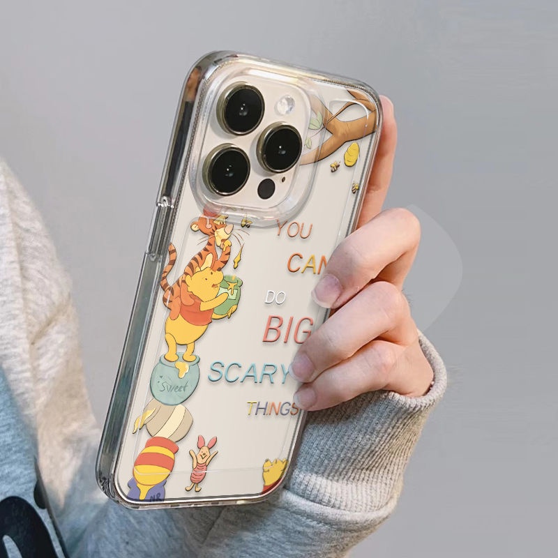 ✅Ốp Điện Thoại Trong Suốt Chống Sốc In Hình Gấu Pooh / Piglet Cho Iphone 12 / 78pxrxs 13 14Promax 11 FBS6