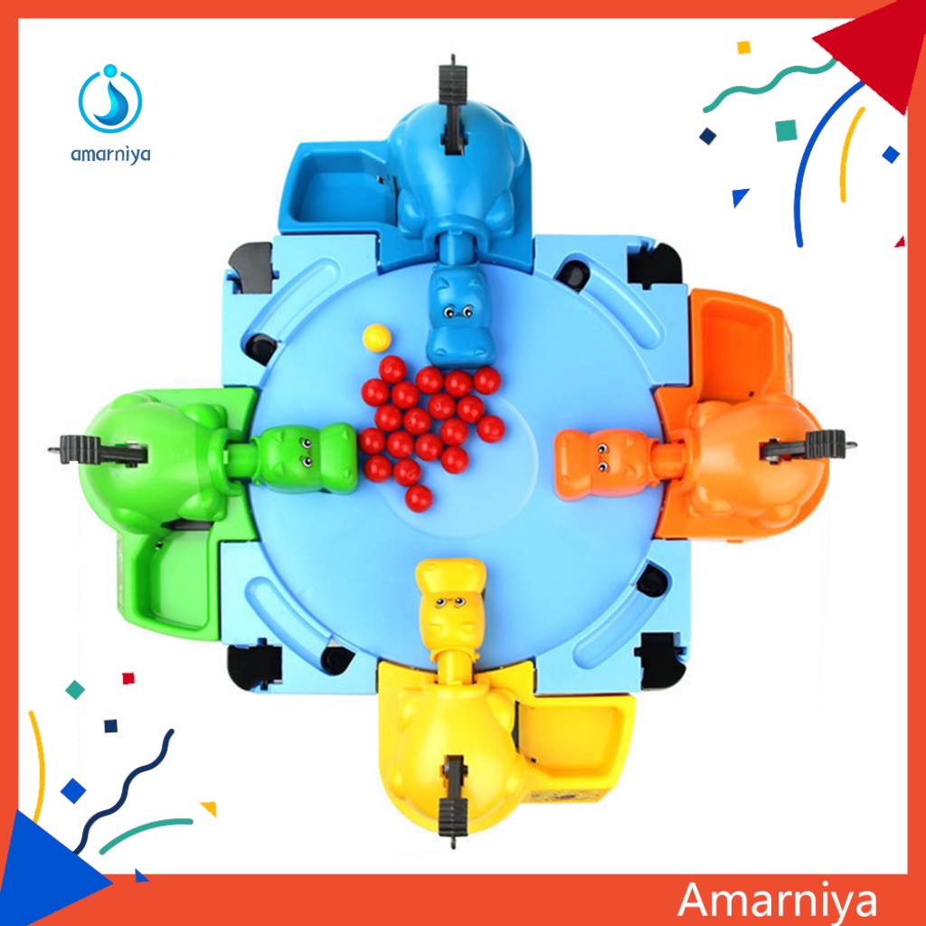 1 Bộ Trò Chơi Hà Mã Ăn Uống 20 Hạt Vui Nhộn Cho Bé