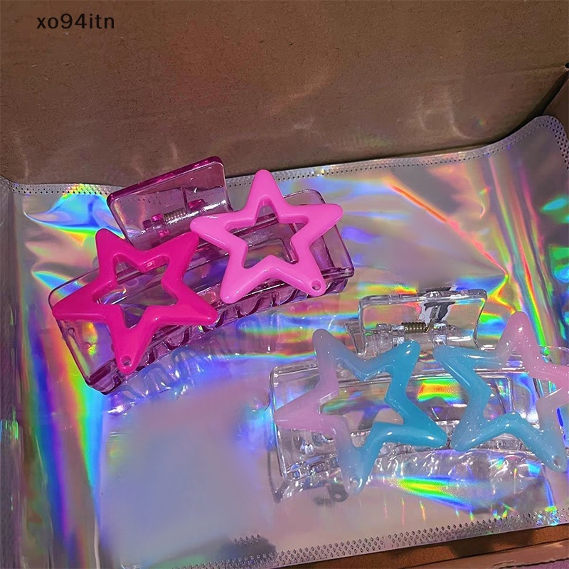 Kẹp Tóc Hình Ngôi Sao Năm Cánh Nhiều Màu Sắc Phong Cách Lolita Dễ Thương tn Y2k