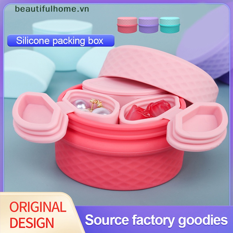 Hộp Đựng Thuốc 3 Trong 1 Bằng Silicone Tiện Dụng Mang Theo Du Lịch