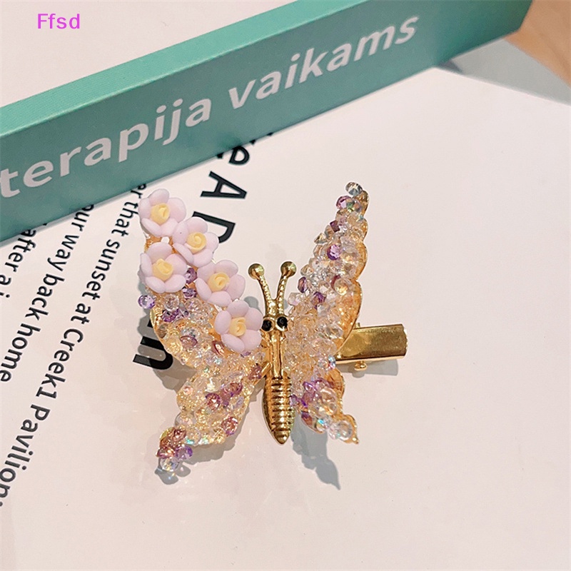 {Ffsd} Kẹp Tóc Tua Rua Hình Cánh Bướm Di Chuyển Dễ Thương Trang Trí Quà Tặng Cho Bé Gái * Hàng Bán Chạy