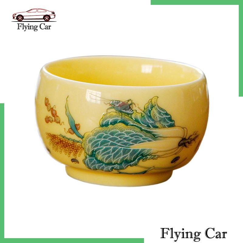 Cốc Uống Trà Bằng Sứ Handmade Phong Cách Trung Hoa Cho Gia Đình / Văn Phòng Lzdjfmy2