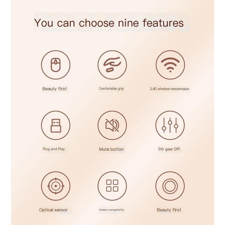 Chuột Quang Không Dây 2.4G Kết Nối Bluetooth 3600 DPI 6 Nút Bấm Dùng Để Chơi Game