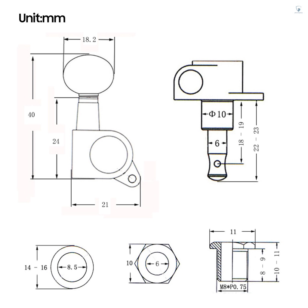 Bộ 4 Núm Điều Chỉnh Dây Đàn Ukulele 1: 15 Tiện Dụng