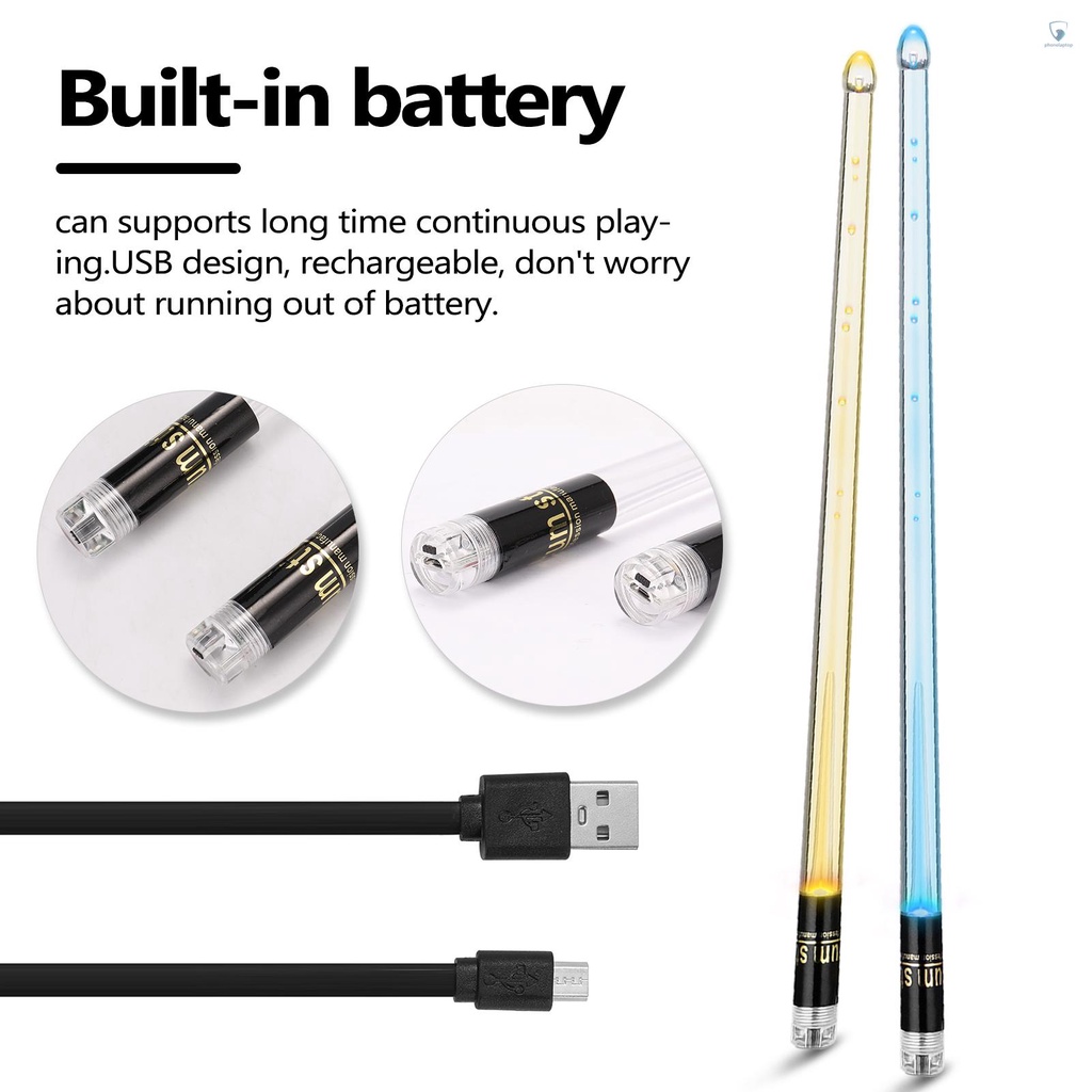 Cặp Gậy Đánh Trống Đèn Led 15 Màu Độc Đáo