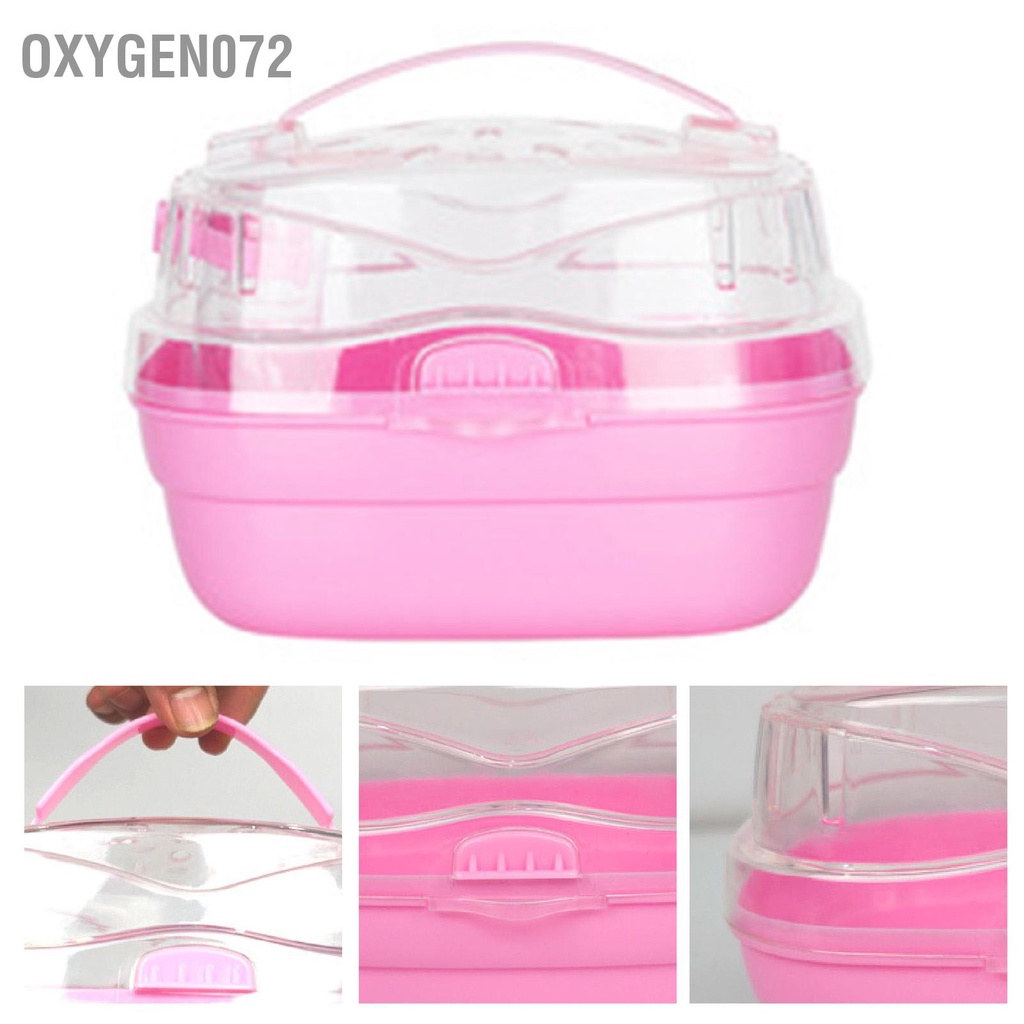 Oxygen072 Hamster Hộp Đựng Lồng Di Động Trọng Lượng Nhẹ Vật Nhỏ Cho Du Lịch Ngoài Trời