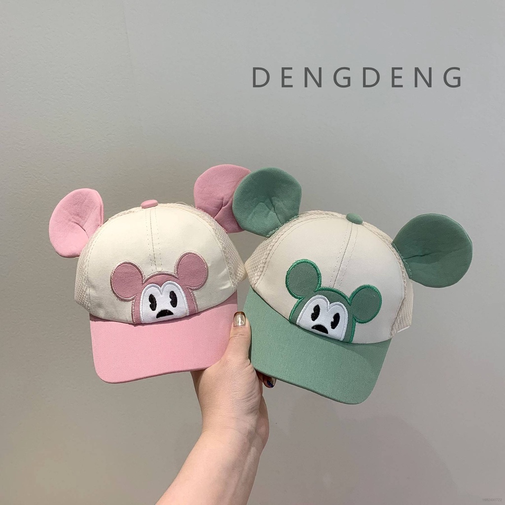 Mũ Lưỡi Trai Chống Nắng Thoáng Khí In Hình Chuột Mickey Disney Thời Trang Mùa Hè Cho Bé