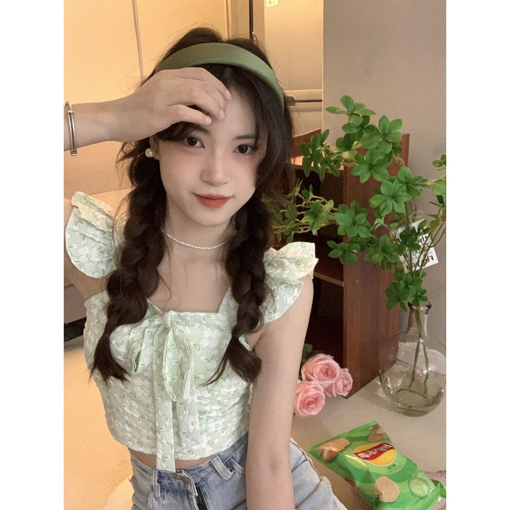 Cozok Áo Sát Nách Thắt Nơ Nhỏ Nhắn Thời Trang Ngọt Ngào