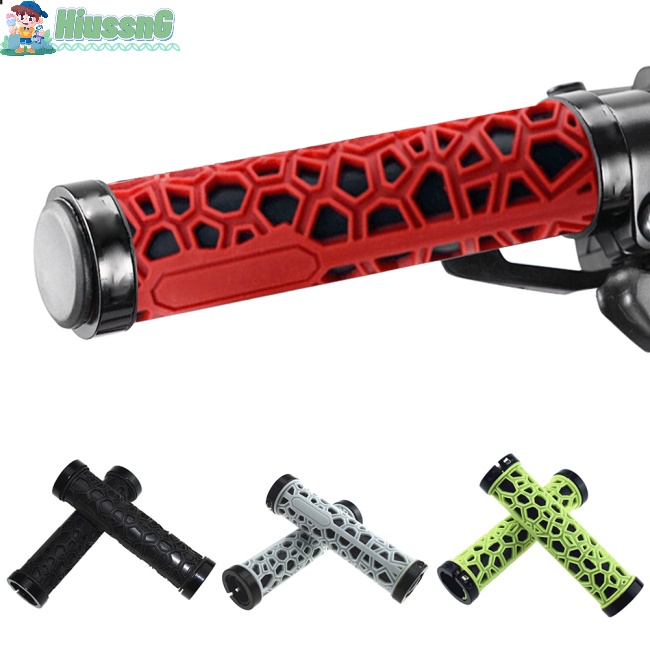 1 Cặp Vỏ Bọc Tay Lái Xe Đạp Leo Núi Bằng Cao Su Chống Sốc Thiết Kế Hai Mặt