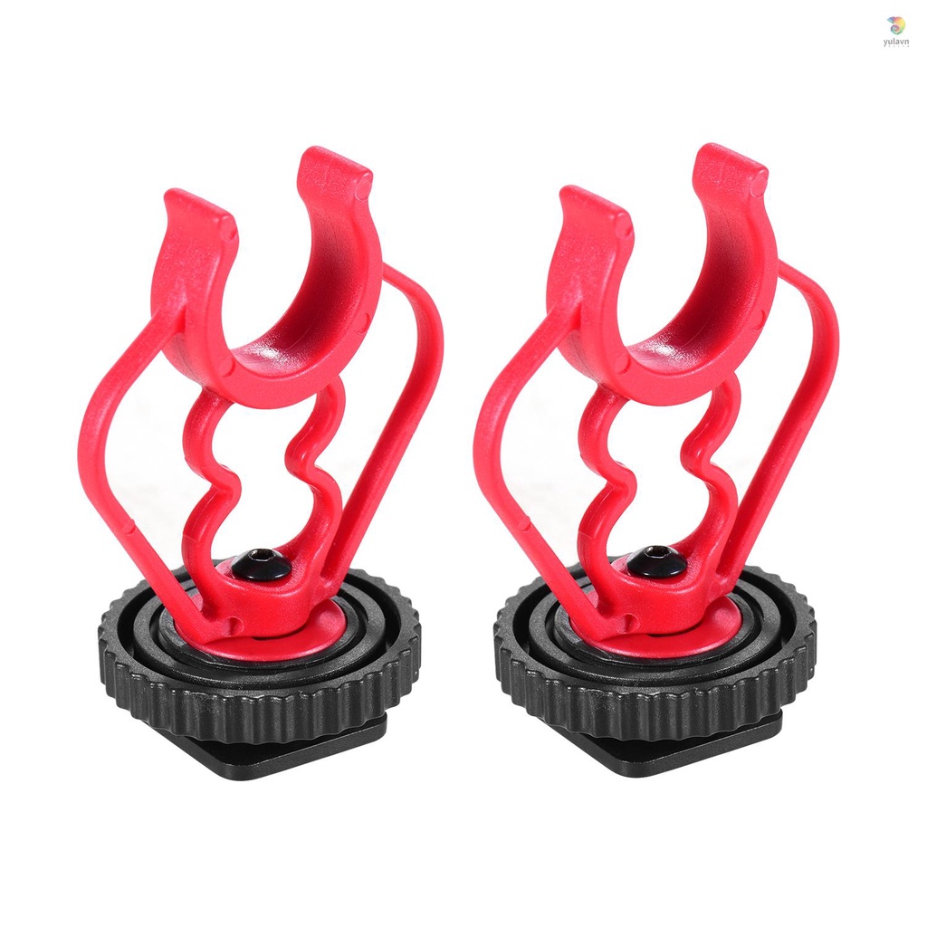 Bộ 2 Giá Đỡ Micro Bằng Nhựa ABS Màu Đen / Đỏ Thông Dụng Tiện Lợi