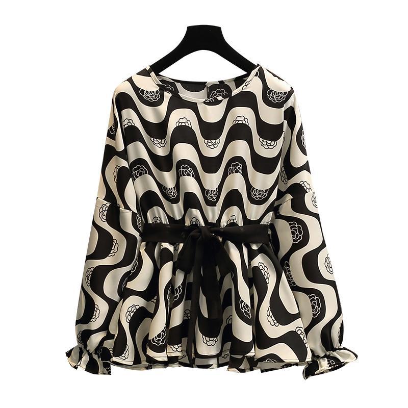 Áo Sơ Mi Chiffon Plus Size Phong Cách Retro Thời Trang Mùa Xuân 2023 Cho Nữ