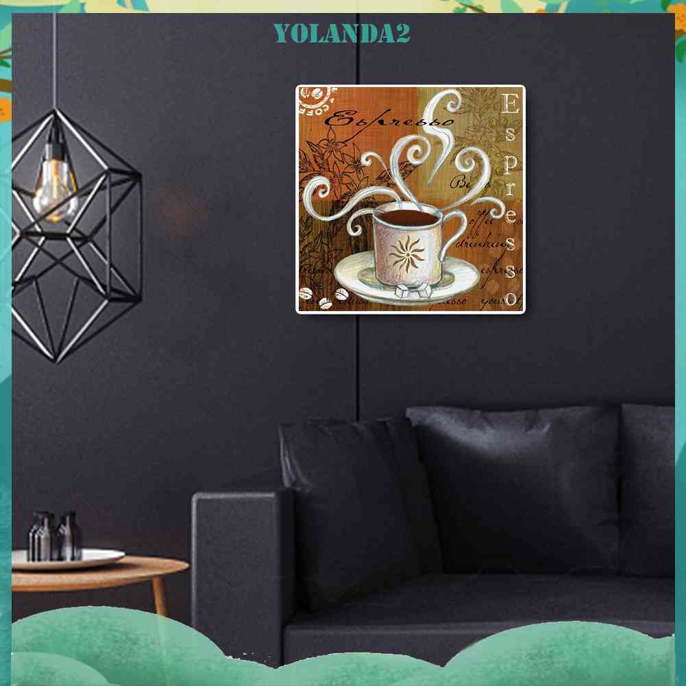 Bộ Tranh Đính Đá 5D Toàn Diện Họa Tiết Ly Cà Phê Độc Đáo DIY