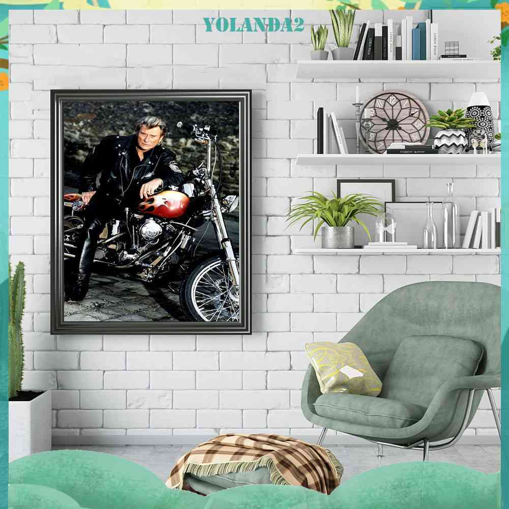 Tranh Đính Đá Kim Cương Toàn Bộ 5D DIY Hình Johnny Hallyday