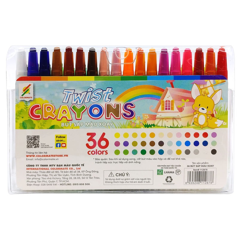 Bộ Bút Sáp Vặn - Colormate 112878