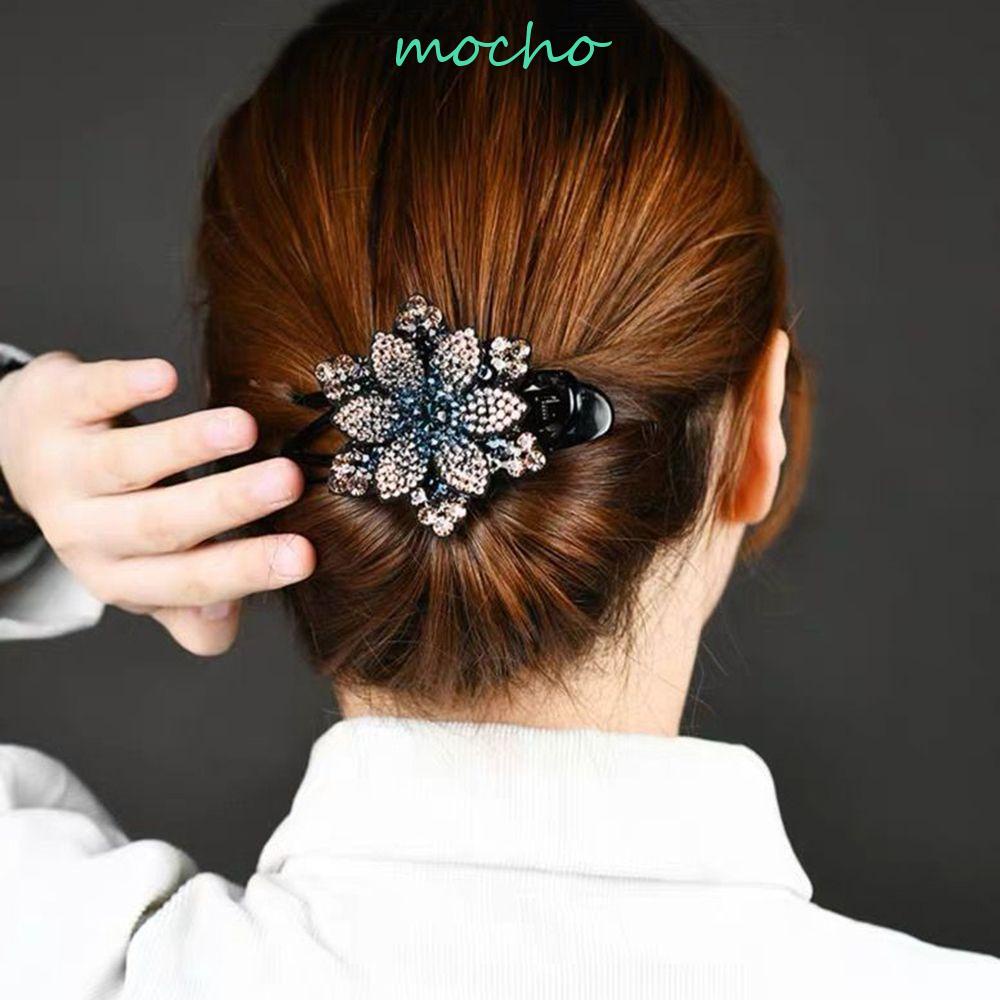 Kẹp Tóc Đuôi Ngựa Ba Răng Lấp Lánh Cho Nữ Giá Đỡ