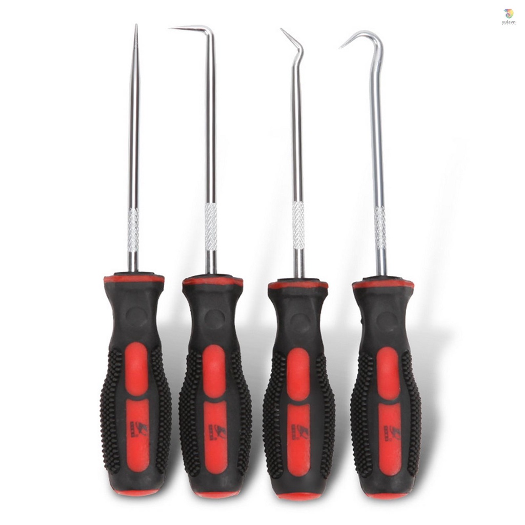 Set 4 Móc Chữ O Bằng Cao Su Kim Loại Chuyên Dụng Tháo Gỡ Ốc Vít Xe Hơi