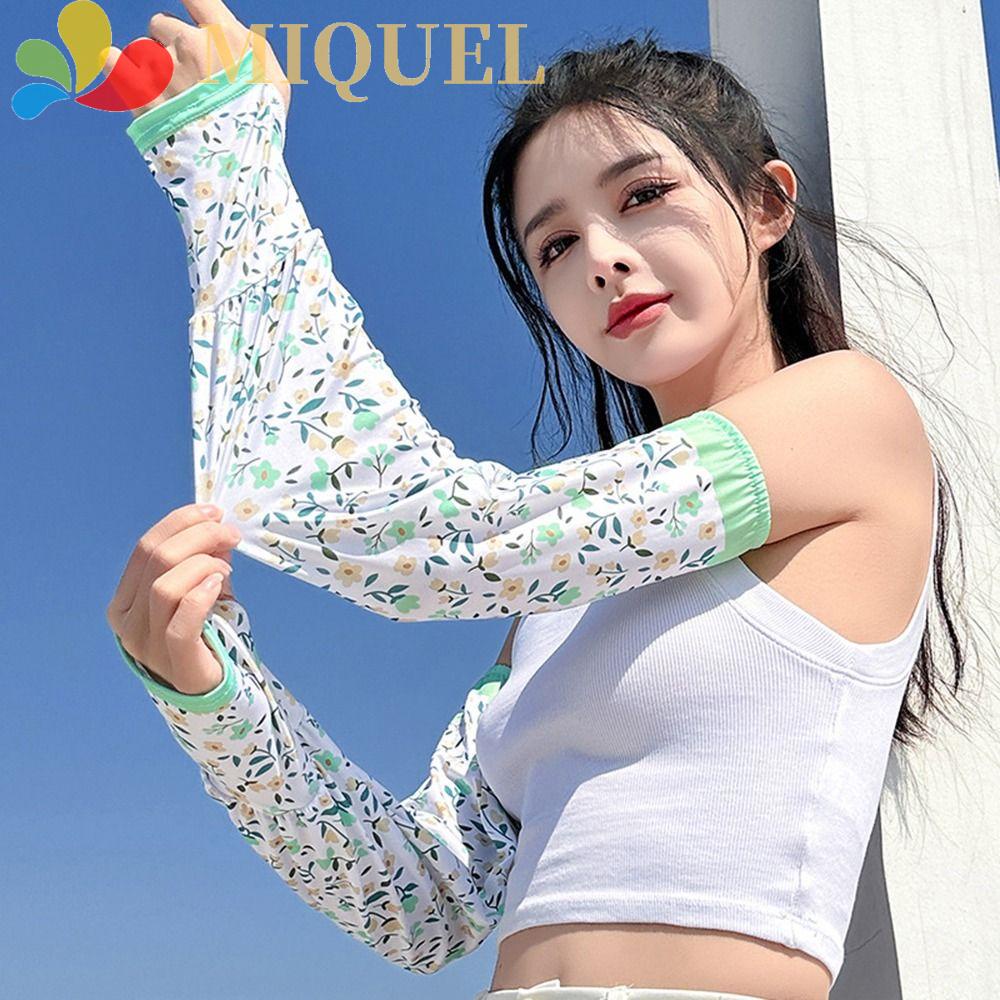 Găng Cánh Tay Chống Nắng Tia UV Thoáng Khí In Họa Tiết Hoa Thời Trang Mùa Hè Cho Nữ