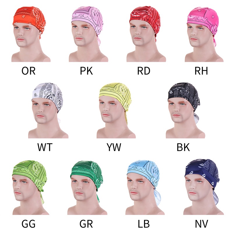 Bbyter Mũ Trùm Đầu Bandana Bằng Cotton Có Thể Điều Chỉnh Hóa Trang Đầu Lâu Doo Rags